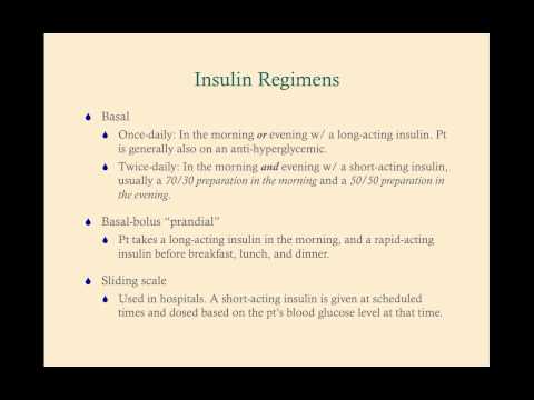 Insulin Regimens - CRASH! USMLE Step 2 and 3