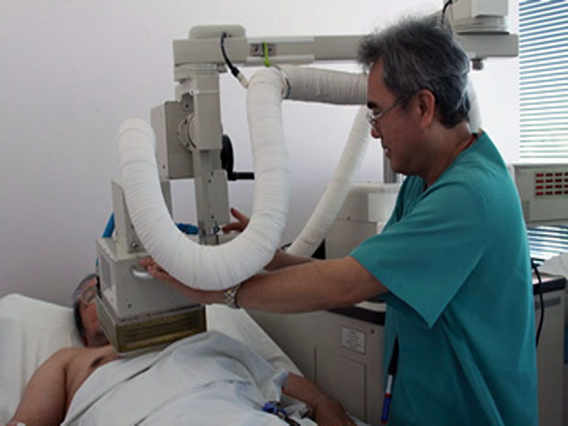 hyperthermia treatment in progress